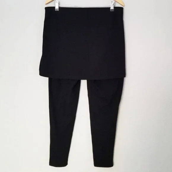 Torrid Black Skirted Leggings Layered Plus Size 2X Stretchy Comfy High Waist - Picture 6 of 14